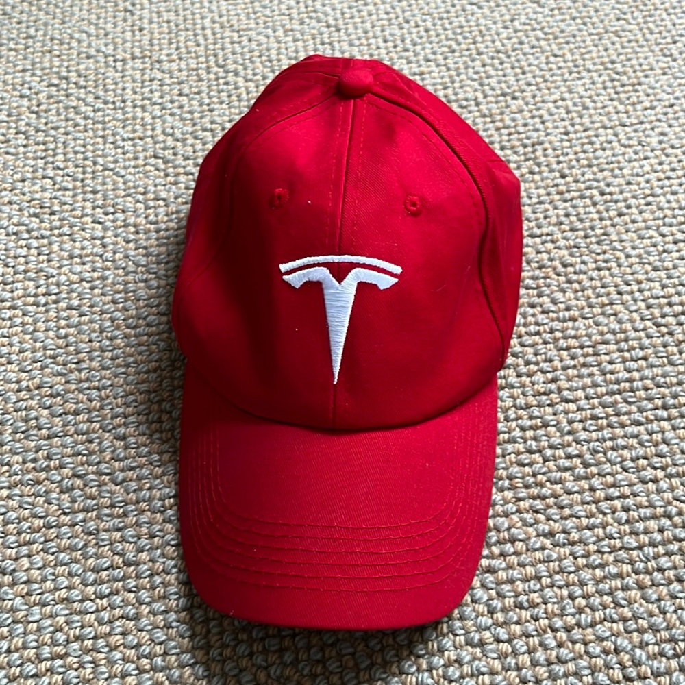 Tesla red baseball hat